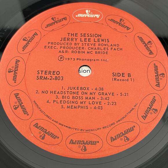 Jerry Lee Lewis The Session 2x Vinyl LP 1973 Die Cut Gatefold Mercury SRM-2-803 - Picture 9 of 16